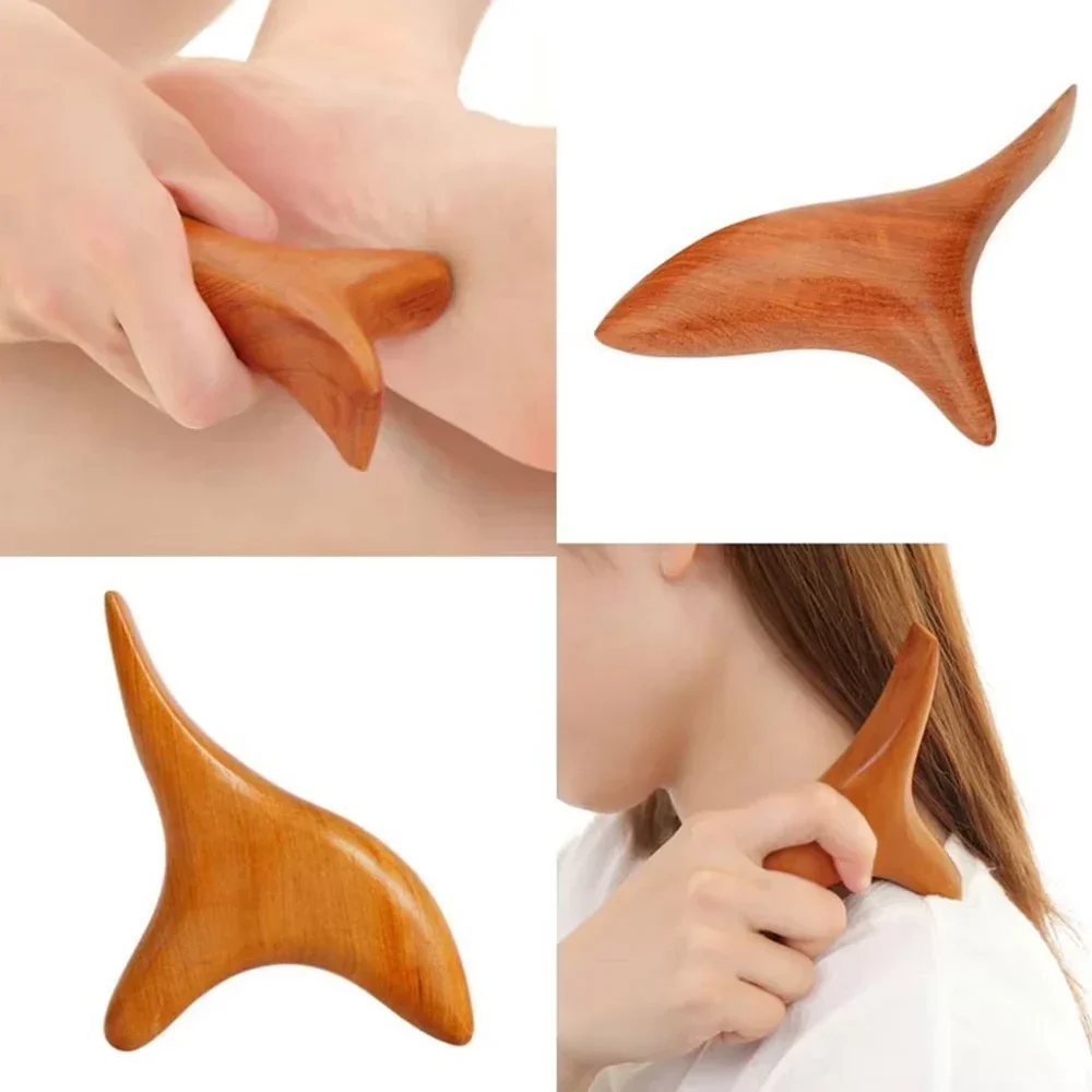 Trigger Point Home Gym Professional 1 PC Neck Foot Wood Massage Gua Sha Tools,Wooden Therapy Massage Tool for Back Leg Hand Face