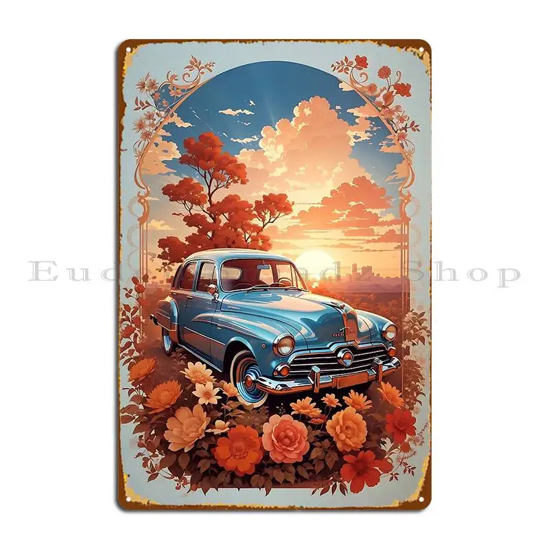 Fascino Vintage In Floral Splendor Targa In Metallo Poster Design Cinema Sign Character Vintage Tin Sign Poster