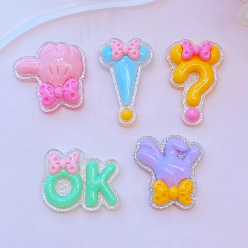 

10 шт. новые милые полимерные Мультяшные буквы плоская на спине, Кабошон Скрапбукинг Kawaii DIY украшения Аксессуары