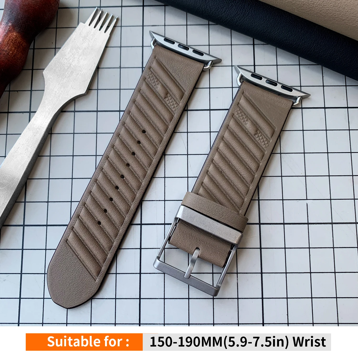 Kebitt Swift Midnight Blue Leather Watch Band Strap
