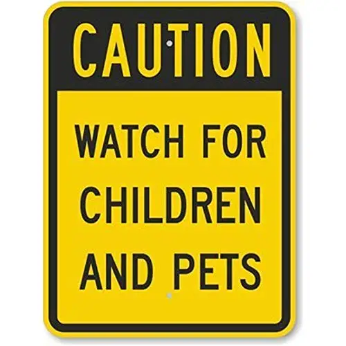 

Warning Sign Caution Watch for Children and Pets Road Sign Business Sign 8X12 Inches Aluminum Metal Tin Sign Z0450