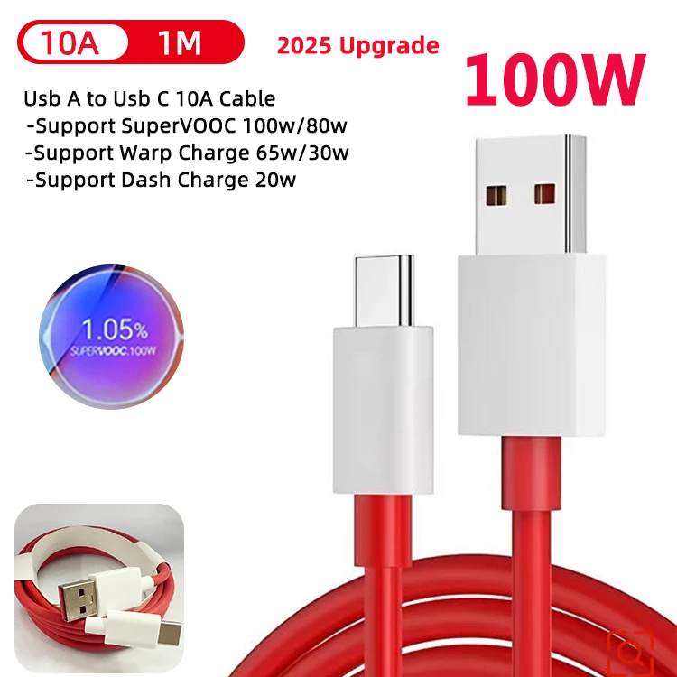 ตัวเลือกสินค้า สายชาร์จ OnePlus Warp Supervooc แท้ ชาร์จเร็ว 100W สำหรับ OnePlus 13/11/10 Pro/9/8t/Nord