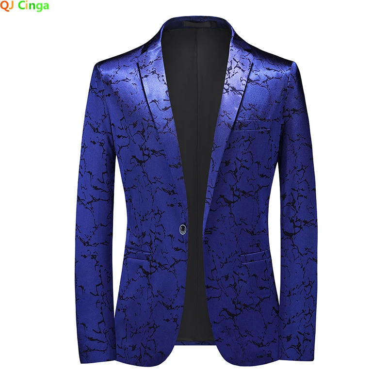 

Blazer Hombre Men Chaquetas Hombre Informal Suit Jackets Luxury Korean Terno Slim Fit Masculino 2024 Men Clothing Printed Blazer