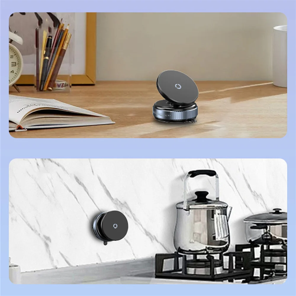 Magnetischer Vakuumreiniger 360 ° Drehbarer Auto-Handyhalter, universelle GPS-Navigationsständer für Auto/Fitnessraum/Spiegel/Dusche/glattere Oberflächen – Detail 2