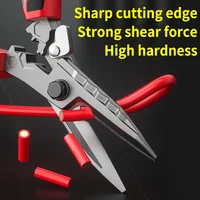 Multi-Functional Electrician Scissors, Crimping Wire Cutting Tool with Wrench Function for Metal Sheet and Cable Cutting