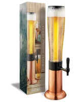 Beer tower drink dispenser with Pro-Pour faucet and freezer tube to keep drinks cold, perfect for parties and game days 1
