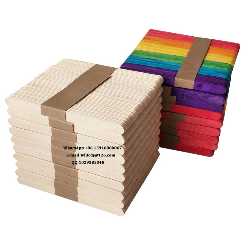 Wooden Ice Cream Sticks 50PCS for Coffee Tea DIY Jewely Making UV Resin Tools ice cream sticks