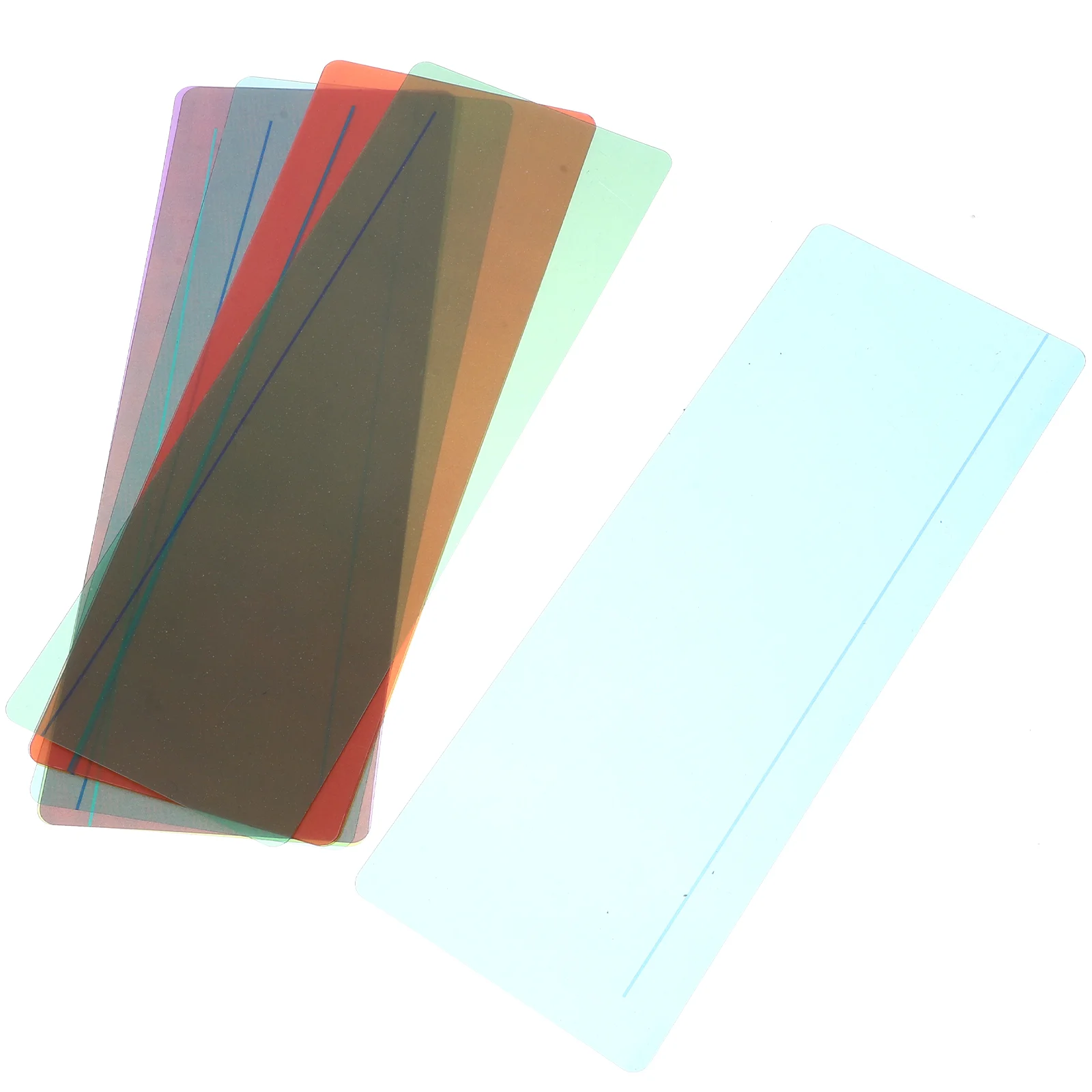

8 Pcs Colorful Plastic Bookmarks Guided Reading Strips Students Clear Professional Highlight Tracking for Books Pvc Page Marker