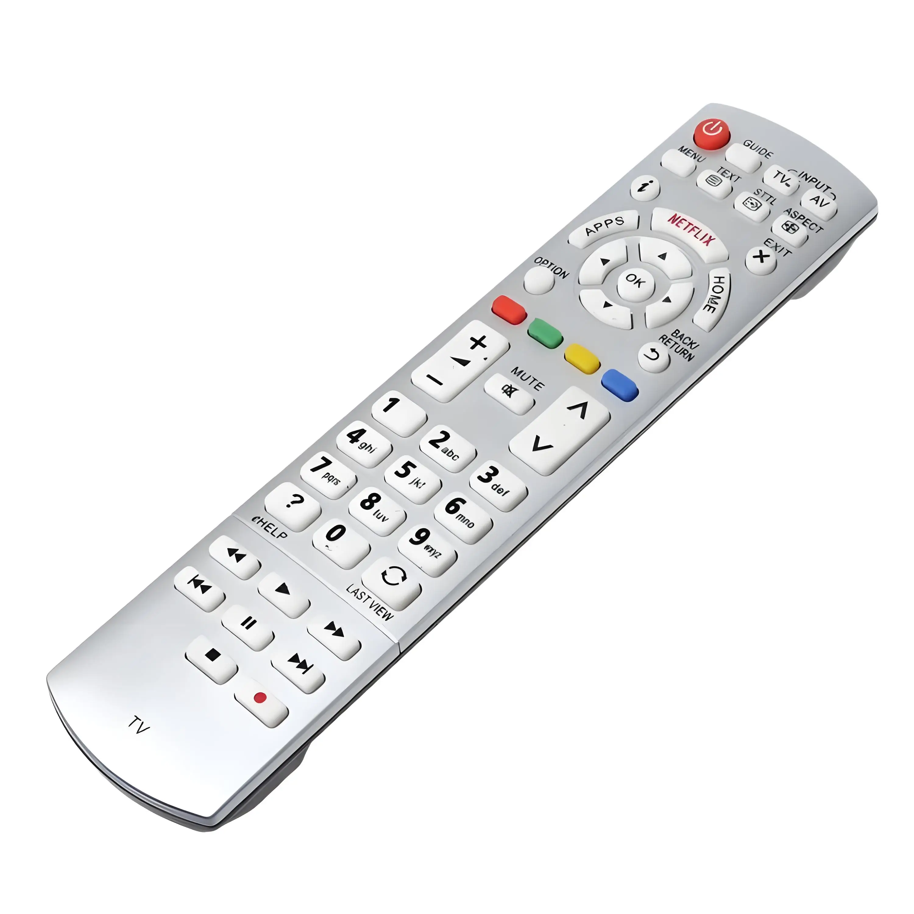 Telecomondo Universale Per TV Panasonic N2QAYB001010 / N2QAYB000842 – Preconfigurato, Tasto Netflix, Viera