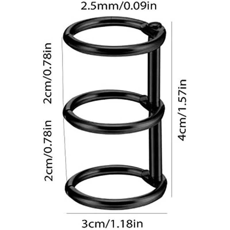 Metal solto Folha Binder Anéis, 3-Rings Anéis