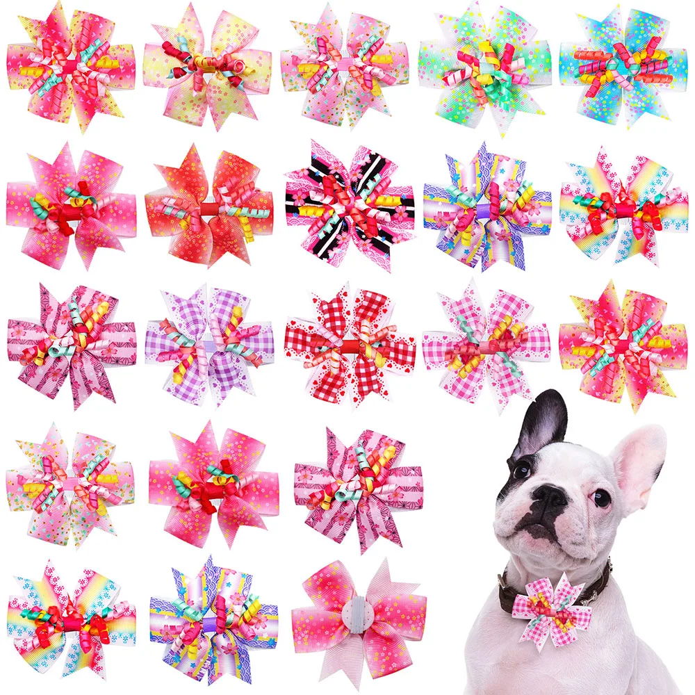 

50/100PCS Pet Bow Tie Dog Bowtie Collar Accessories with Ribbon for Small Dog Movable Pet Collar Gifts Dog Grooming Accessories