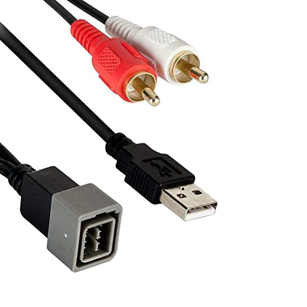 8 Pin Car Radio USB Adapter USB Port Input Retention Cable for Nissan