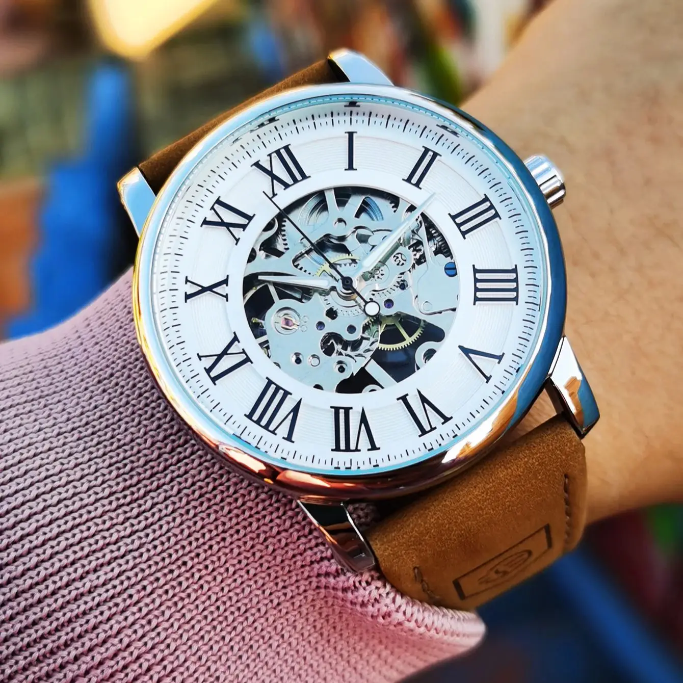 Business Mens Watches Top Brand Luxury Skeleton Mechanical Watch For Men Casual Leather Strap Fashion Wristwatches_voghion.com