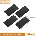 4 pieces black rack