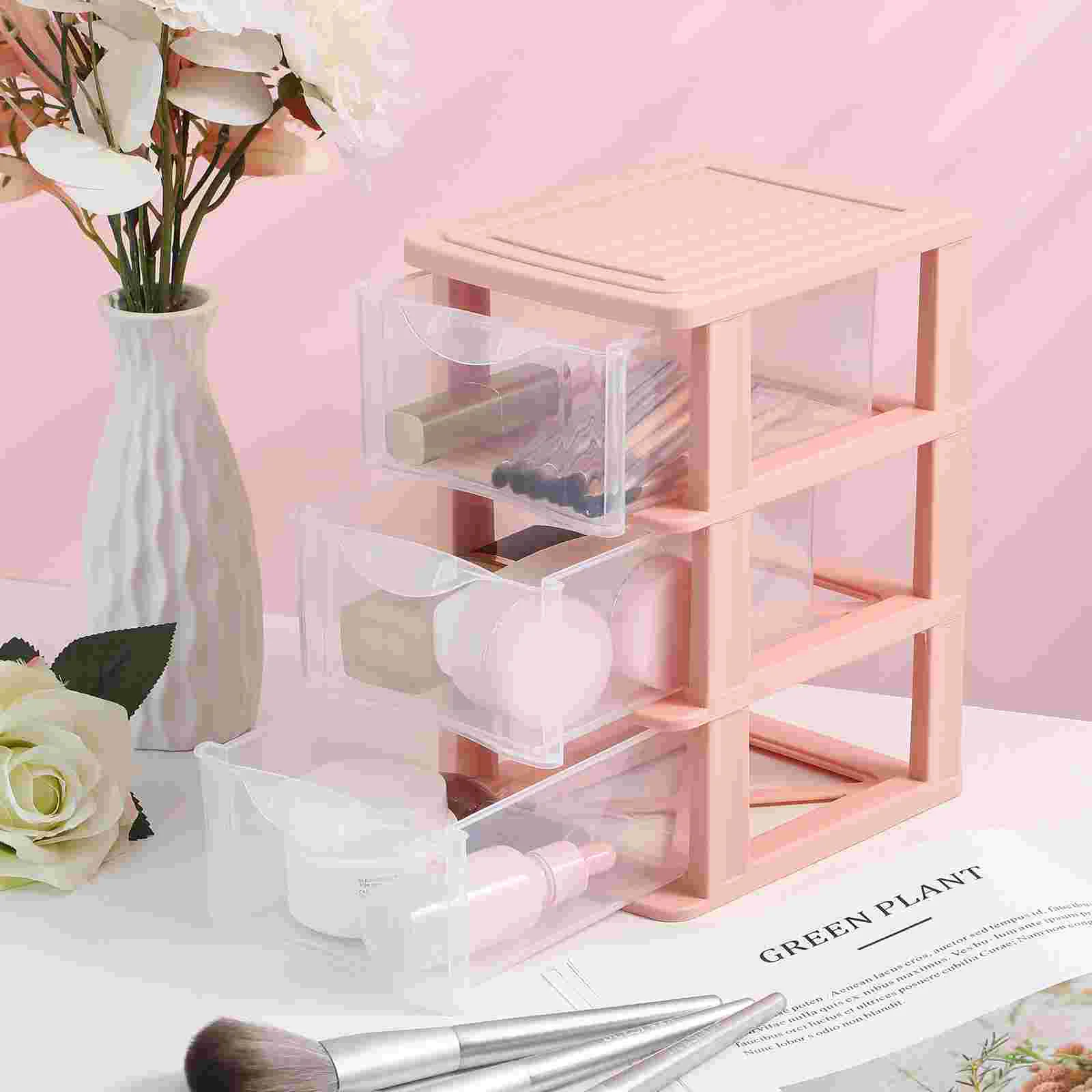 Pink Drawer Plastic Storage Cute Locker Decor Mini Drawer