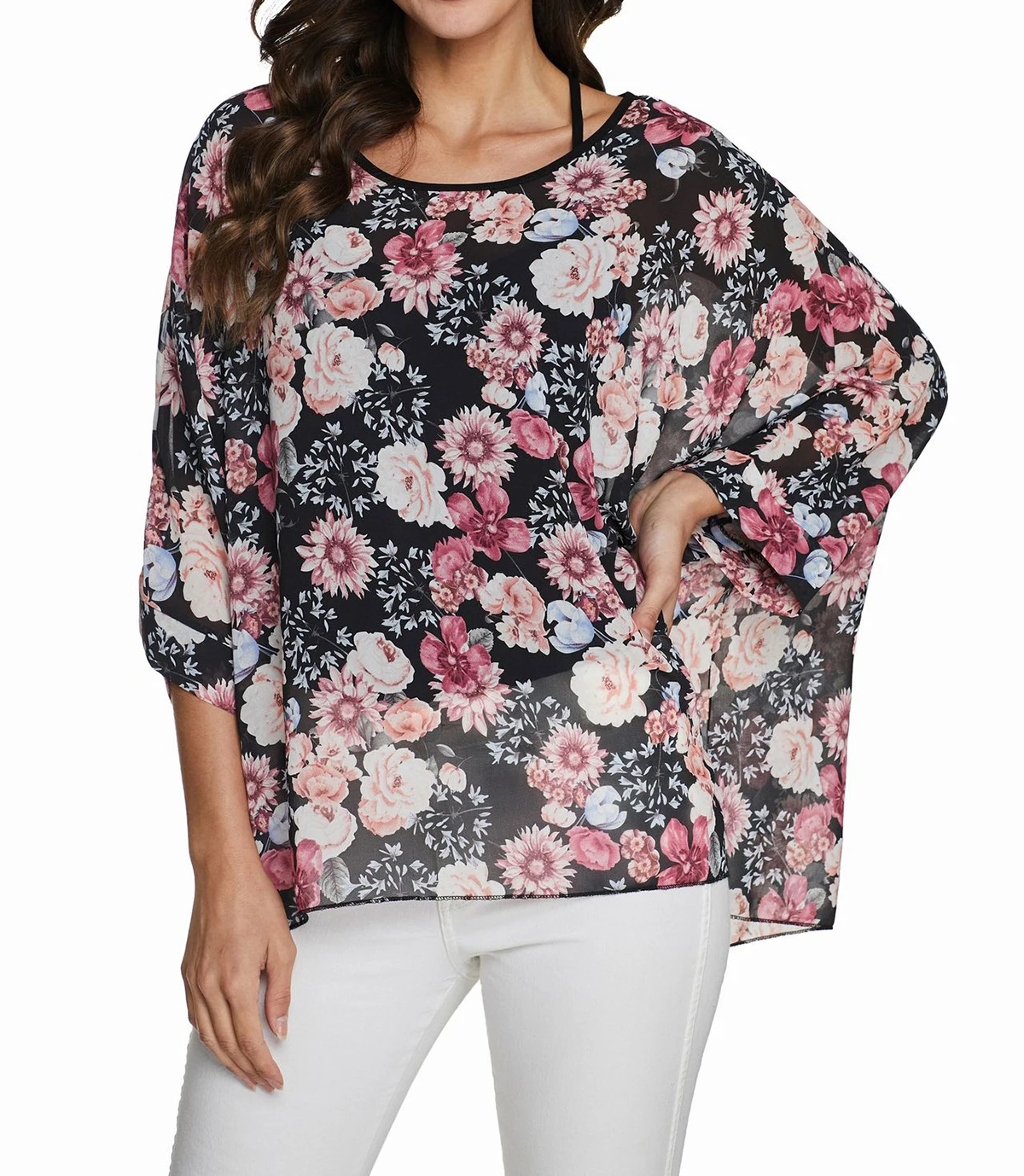

European American Autumn Loose Fashion Printing Long Sleeve Chiffon Blouse Classic Loose Tops Women Designs Casual Shirts