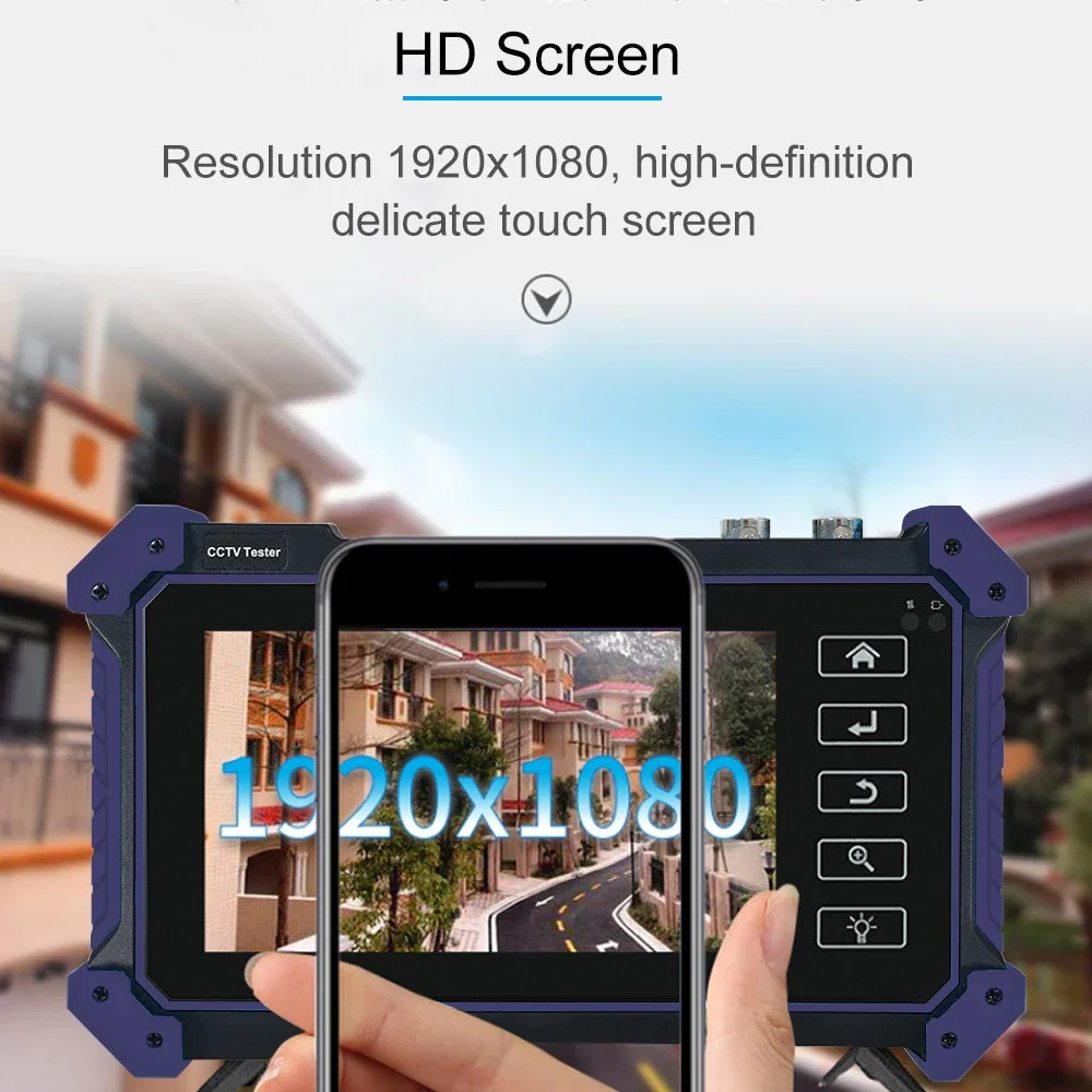 4K IPC CCTV Tester 6 in 1 CCTV Surveillance Camera Monitor Full HD 8MP IP AHD CVI TVI SDI Camera Tester HDMI VGA cctv camera tester
