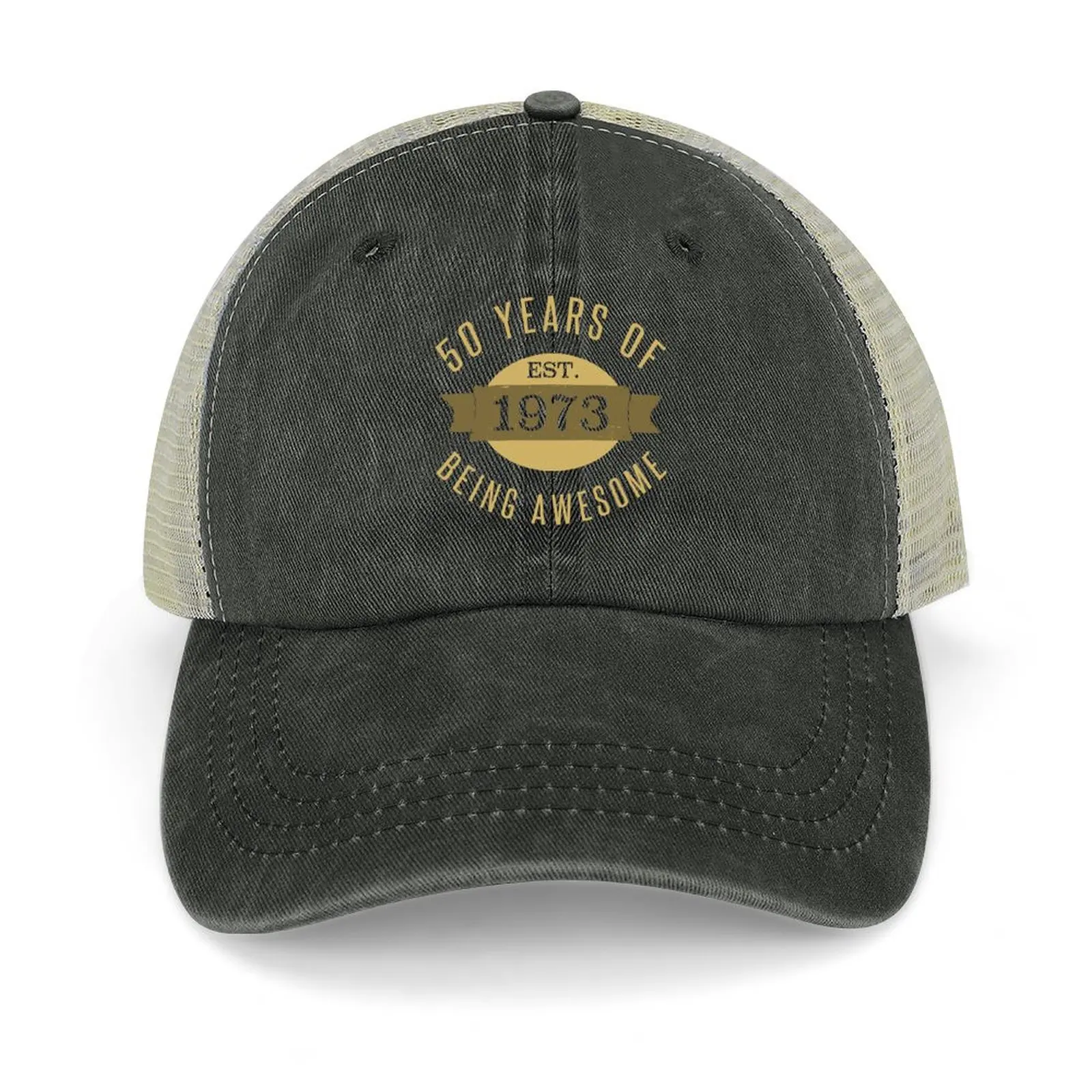 

1973 Awesome 50th Birthday Cowboy Hat Rugby New In Hat Brand Man cap Men's Caps Women's