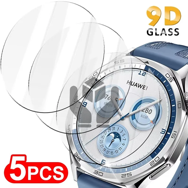 화웨이 시계 GT5 용 1-5pcs 강화 유리 화웨이 시계 GT5 Pro 42mm 보호 필름 용 41mm 46mm 긁힘 방지 화면 보호기