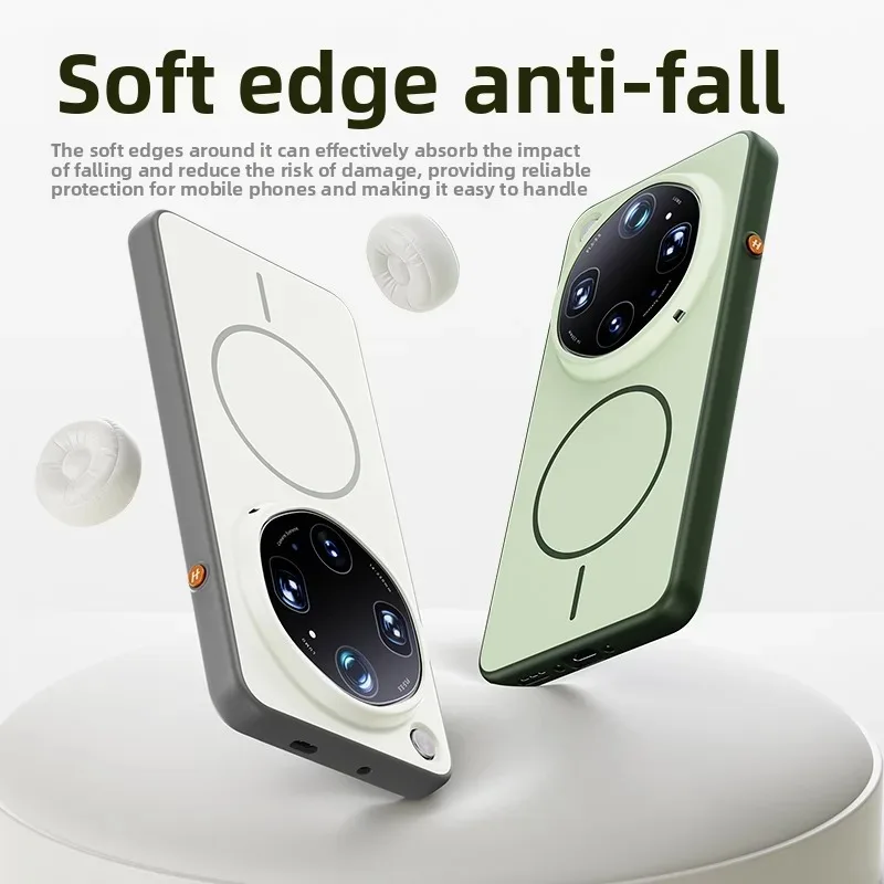 ELVEV Magnetic Hybrid Case with Skin-Feel and Wireless Charging Protection