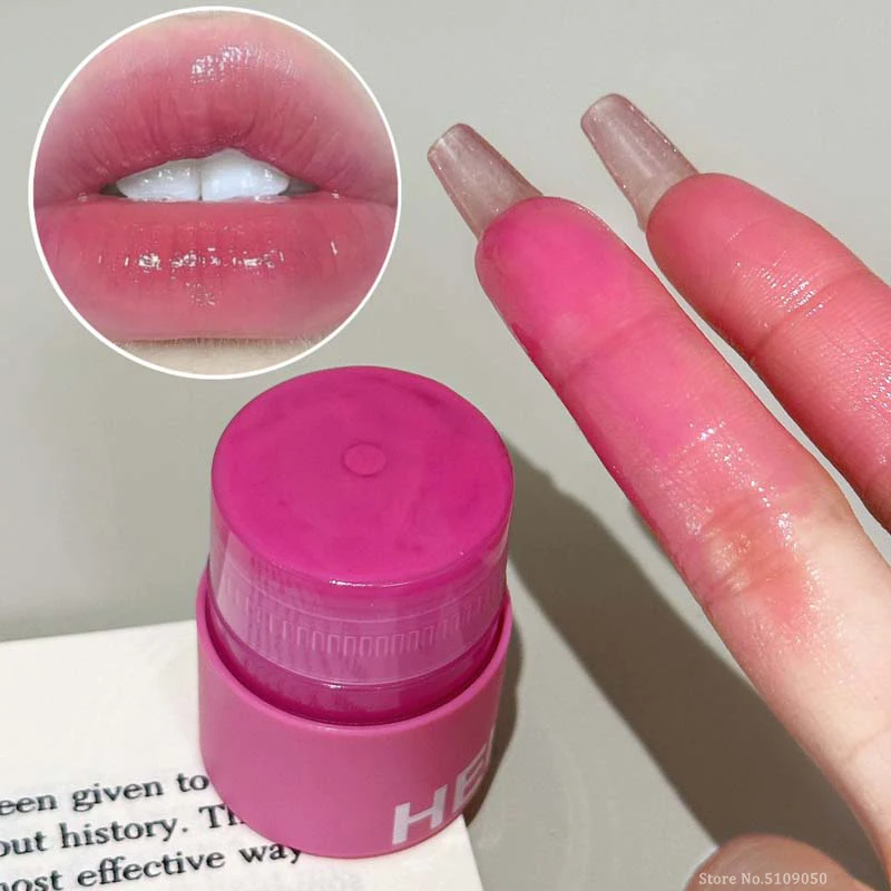 Rotating Crystal Purple Lip Balm Jelly Pink Solid Lip Gloss Moisturizing Watery Colored Paste Long-lasting Tender Tinted Lip Balm Lip Gloss Lip Makeup Lip Glaze Lip Tint Lip Oil Lip Stain Lip Lacquer Lip Plumper