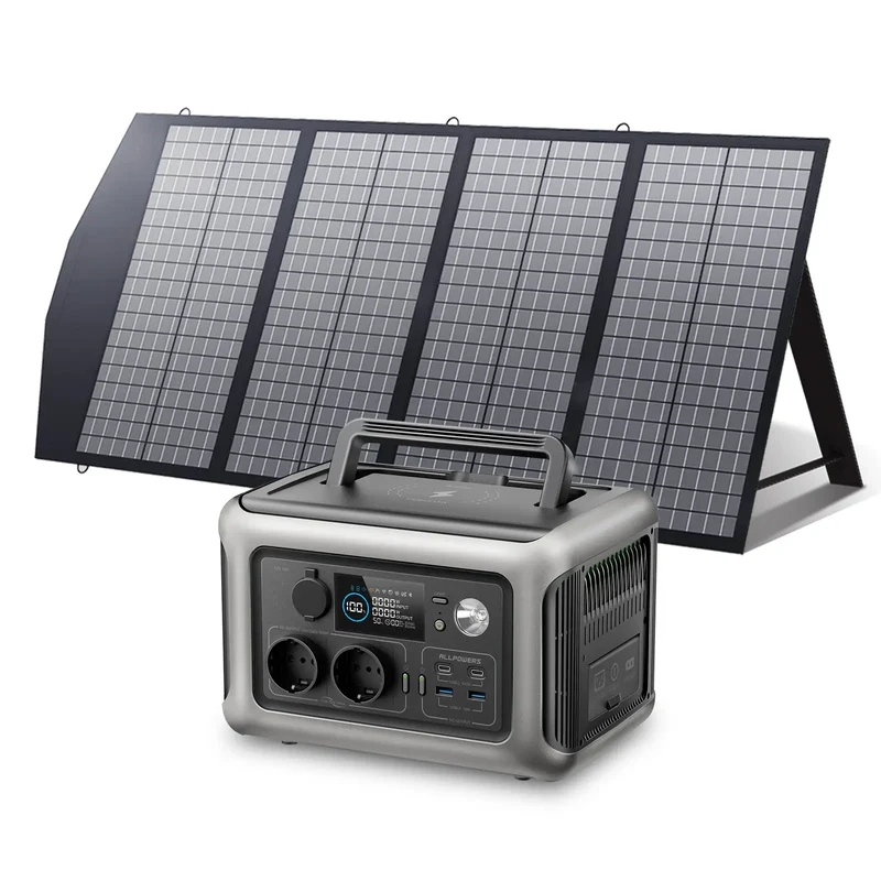 ALLPOWERS R600 Portable Powerstation with Solarpanel (Optional)ï¼299Wh 600W LiFePO4 Battery for Home Backup Outdoors Camping RV