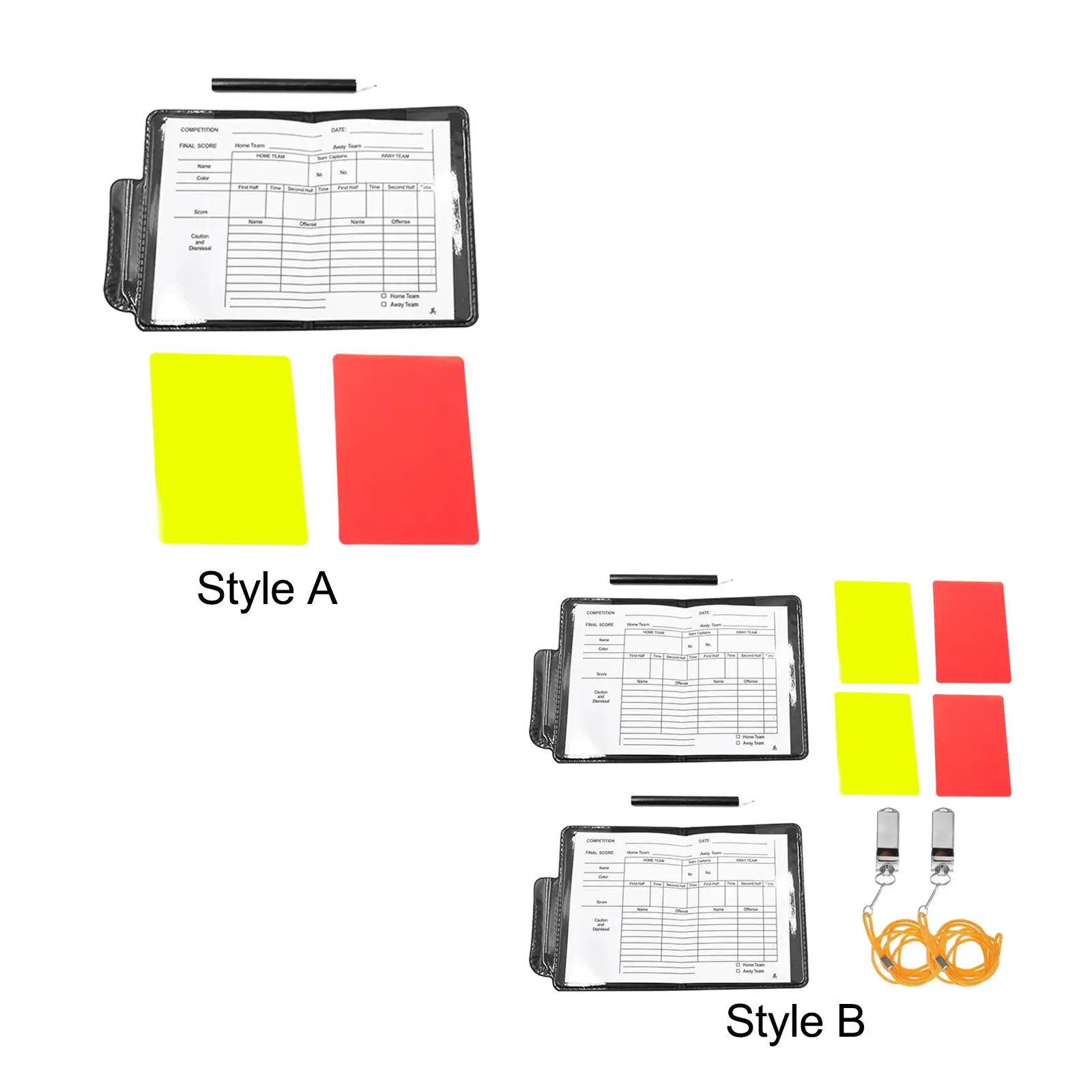 

Soccer Referee Card Sets with Wallet Pencil Warning Judge Cards for Competition