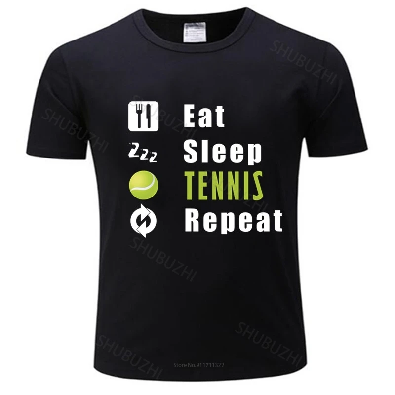 

Tshirt men cotton tops Design Humor Eat sleep tennis repeat tee shirt men summer Pictures mens t-shirts new fashion tee-shirt