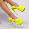 Thick-soled High-heeled Shoes Large Size 45 Sexy Slip-on High-heeled Shoes Wedding Shoes Shallow-mouth Banquet Heel Height16.5cm 6