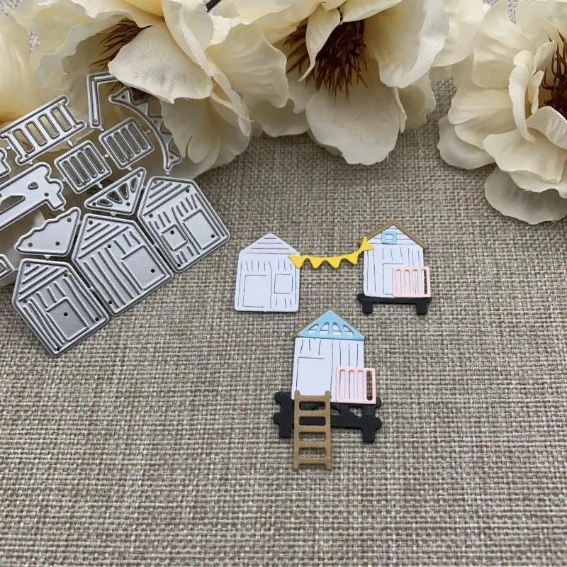 

Beach chalet decoration Metal Cutting Dies For DIY Scrapbooking Decorative Embossing Handcraft Die Cutting Template Mold