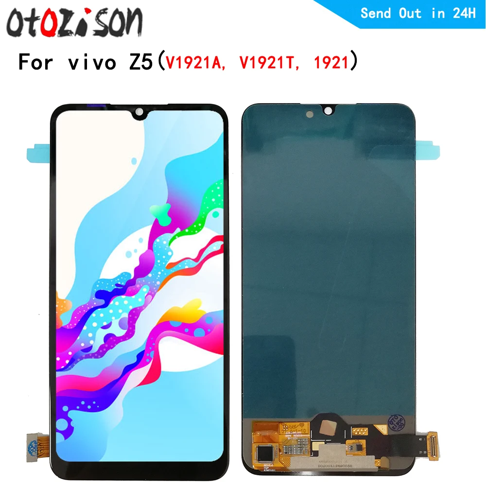 

6.38" AMOLED LCDs For vivo Z5 V1921A, V1921T, 1921 LCD Display Touch panel Screen sensor Digitizer module With Frame Assembly