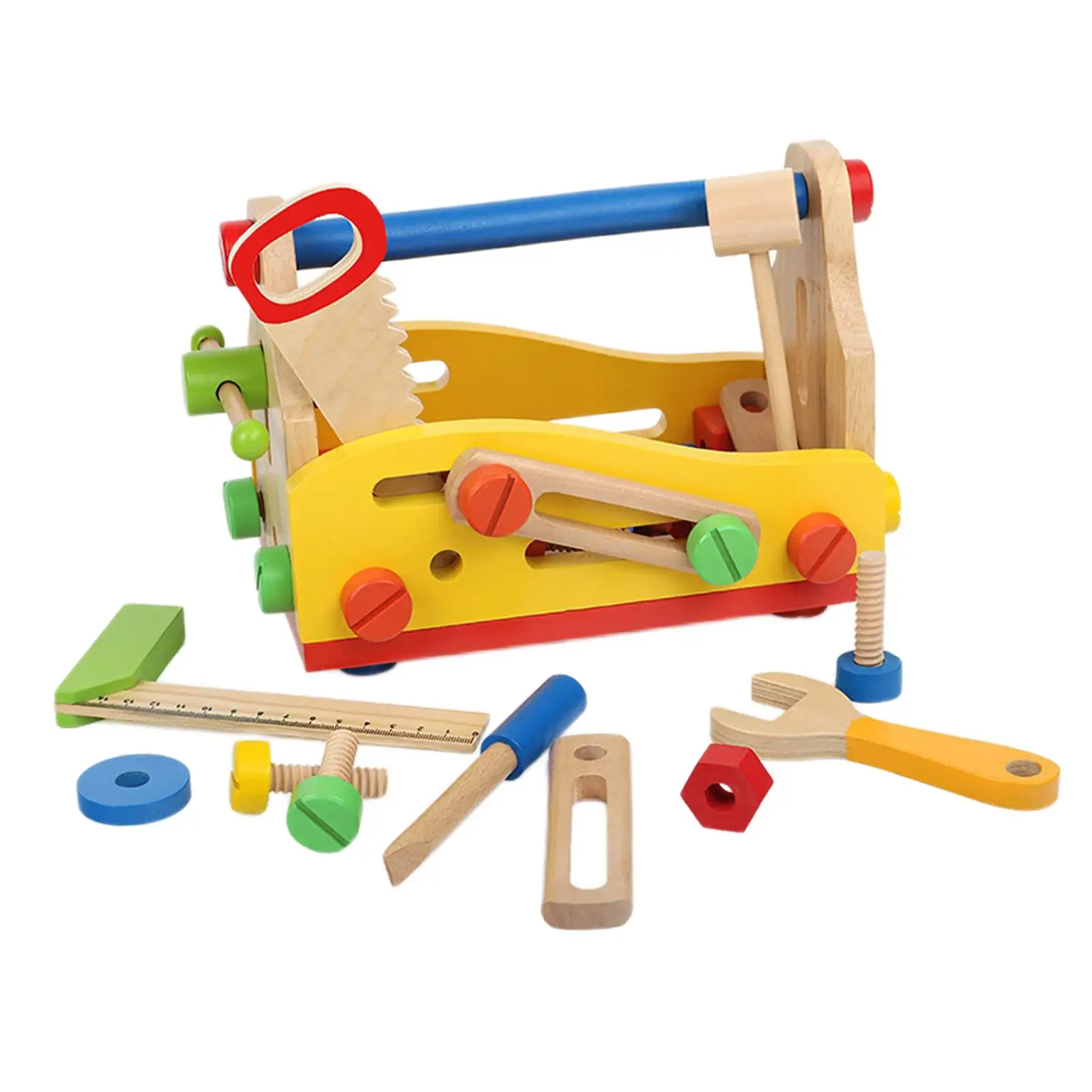 Montessori Wooden Tool Toy, Construction Toy for Toddler Kids Preschool