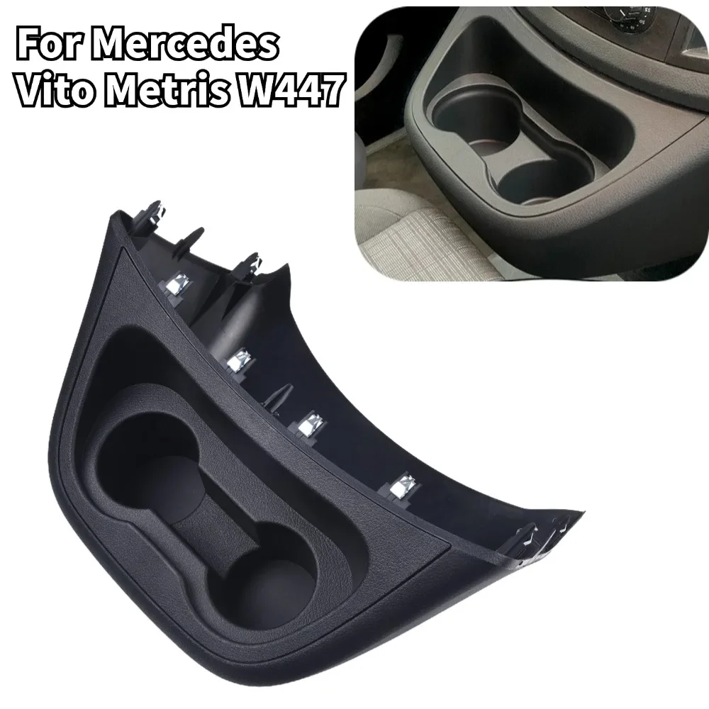 Panneau De Contrôle Central Avec Porte-gobelet Pour Mercedes Vito W447 (2016-2023) - Noir ABS