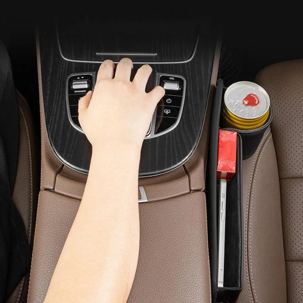 

Простой в установке наполнитель для зазора Регулируемый универсальный автомобильный наполнитель для зазора на сиденье высококачественный Органайзер из искусственной кожи для передних сидений для автомобиля