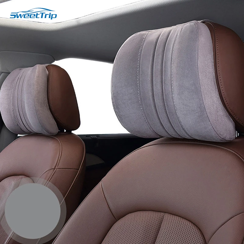 

Simple Car Neck Pillow Cushion Accessory Solid Color Headrest Decorative Pillows Automobile Waist Bolster Man Car Headrest