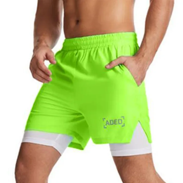 Buy Men Running Shorts - Lime Green Online