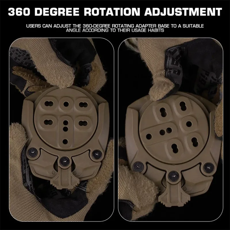 OPHIDIAN 360 Degree Base Adapter Waist Platform Mole Gun Holster Adapter Base Universal Quick Lock Kit Hunting Accessories