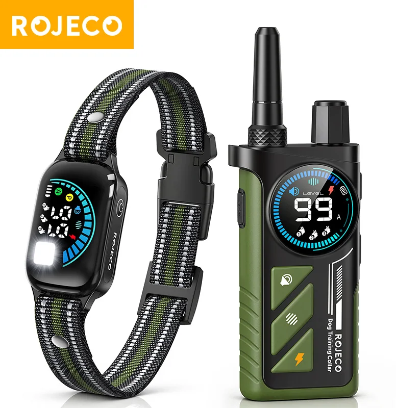 ROJECO PD511 Electric Dog Training Collar IPX7 Waterproof 1000m