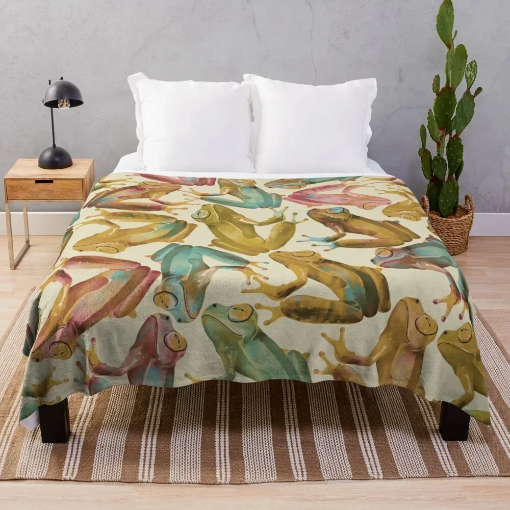 

Vintage Frogs Throw Blanket christmas decoration anime Blankets For Baby Blankets