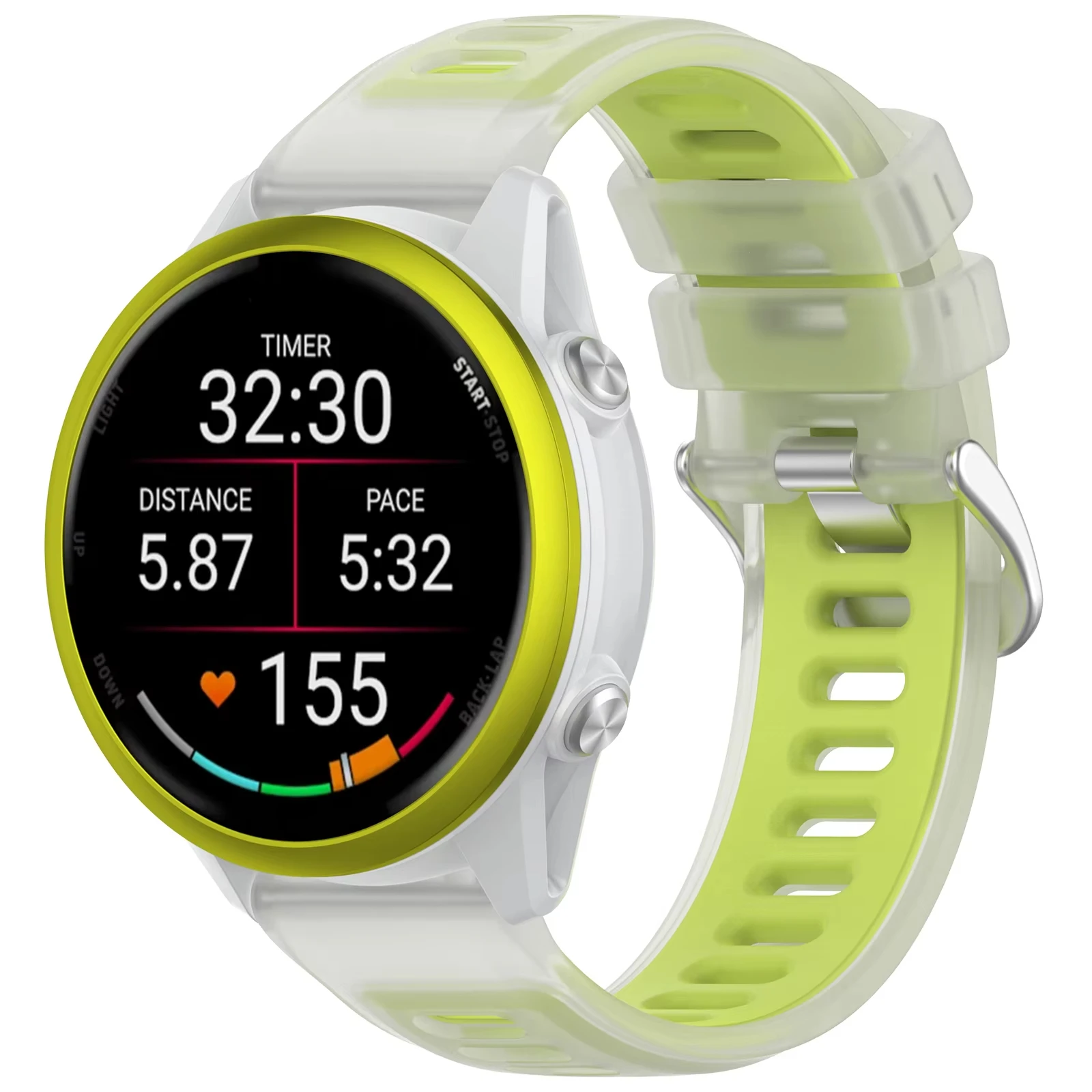 Two-Tone Semi-Transparent Silicone Strap Replacement Band