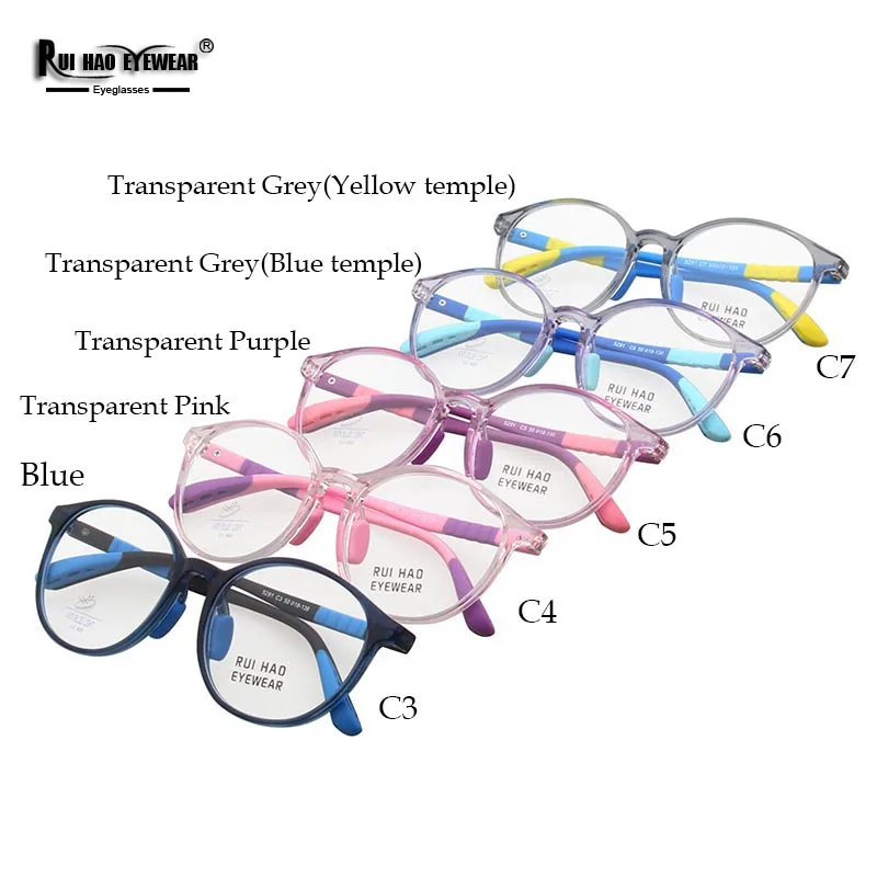 Children Glasses Frames Boy Girls Kids Eyeglasses Circular Design Customize Amblyopia Myopia Astigmatism Spectacles Optical Lens