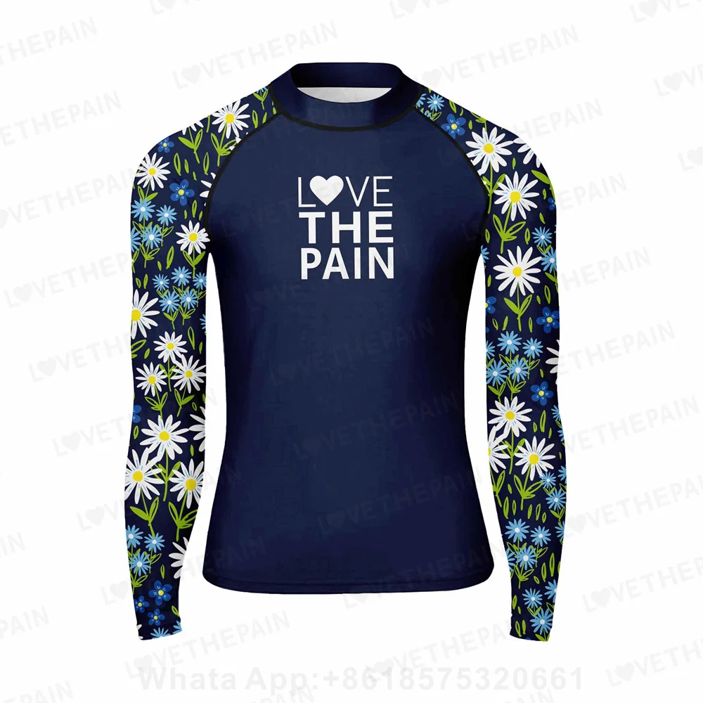 Rashguard Men's Swimsuit Top Uv Sun Protection Shirt Swimsuit With Long Sleeves Rash Guard Diving Surfing Suits Surf Clothes
