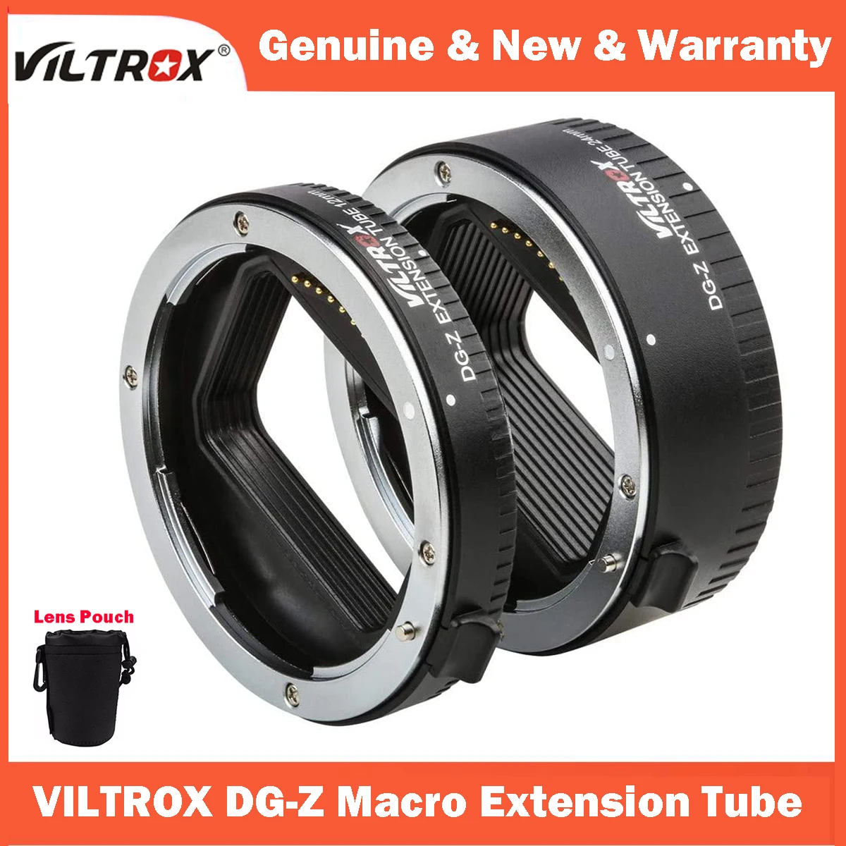 Viltrox Dg-Z Metal Mount Auto Focus Af Macro Extension Tube Ring Set 12Mm 24Mm Per Nikon Z6 Z7 Z50 Z Mount Mirrorless Camera