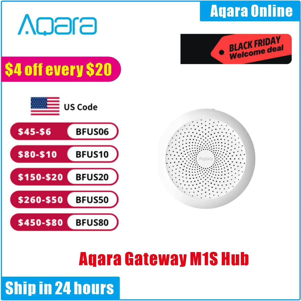 Newest Aqara M1S Hub Gateway with RGB Led Night Light Zigbee 3.0 Siri Voice APP Remote Control Home Work Mijia APP HomeKit