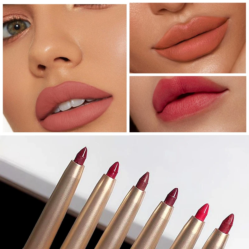 Lip Liner Pencil Waterproof Moisturizing Sexy Lip Pencil Suitable For Daily Matte Lipstick Crayon Pen Lip Contouring Cosmetic 2