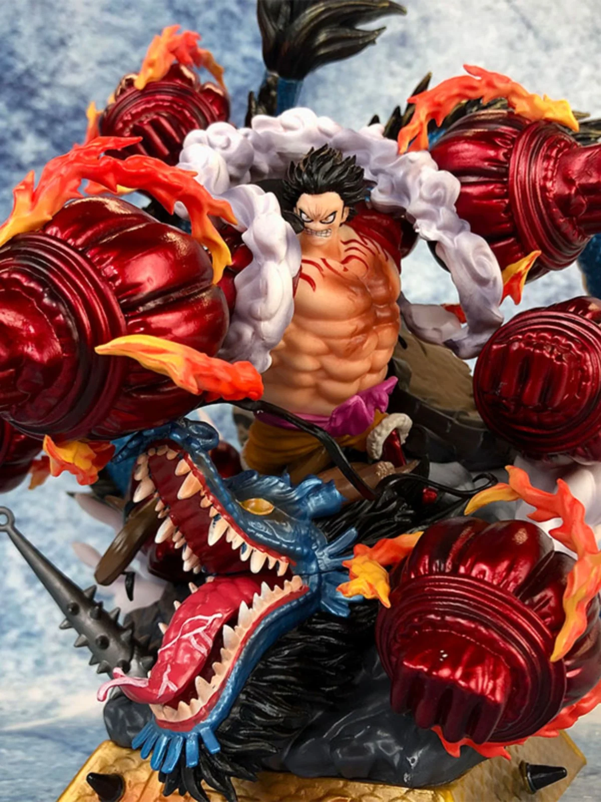 Анимационная серия «один кусок», модель на день раскрашивания, четыре файла, Луффи, эйп Кинг, группа, ворона, пушка против Kaido, статуя, ручные игрушки, два юаня