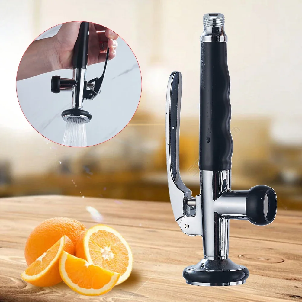 Düse mit ergonomischem Griff, Handbrauseauslauf, Messing-Küchensprühkopf, ausziehbarer Auslauf, Küchenzubehör – Detail 1