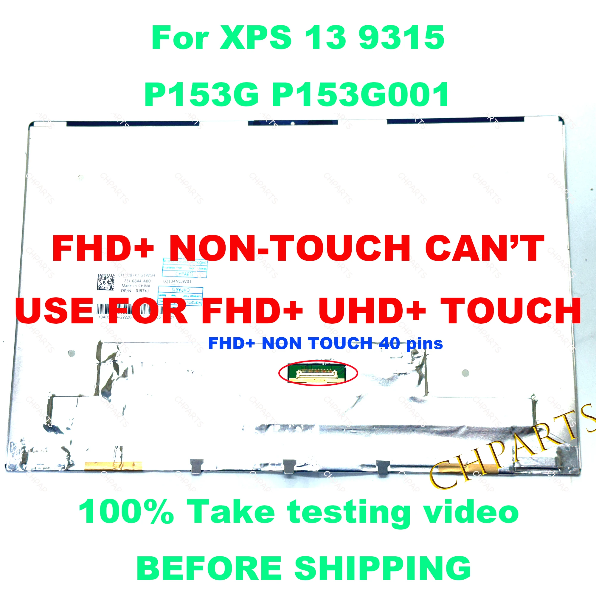 For dell XPS 13 9315 P153G P153G001 LCD Touch Screen Laptop
