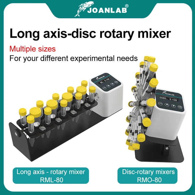 Rotary Mixer JOANLAB Long Axis Rotary Mixer 1.5/2/15/50ml Blood Mixer 360&deg;Disc Tilt Type Shaker Rotator 20-80rpm