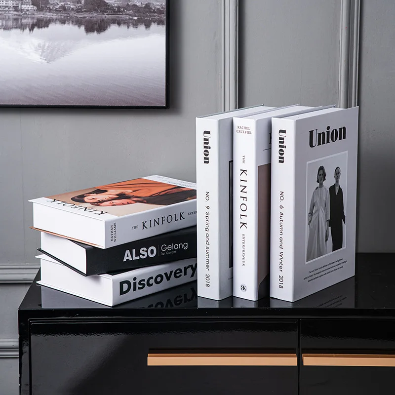Modern Minimalist Books Fake Books Decor Modern Modern Fake Book